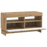vidaXL LED TV kabinet Dub artisan Kompozitné drevo – Obrázok 3