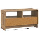 vidaXL LED TV kabinet Dub artisan Kompozitné drevo – Obrázok 6