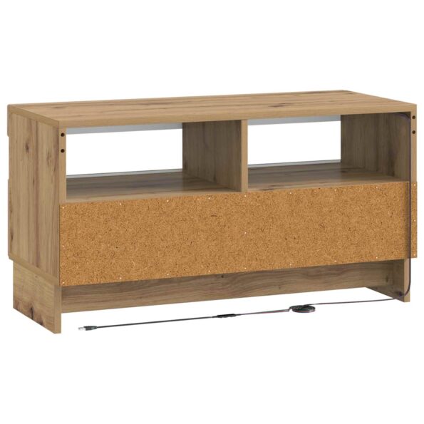 vidaXL LED TV kabinet Dub artisan Kompozitné drevo – Obrázok 6