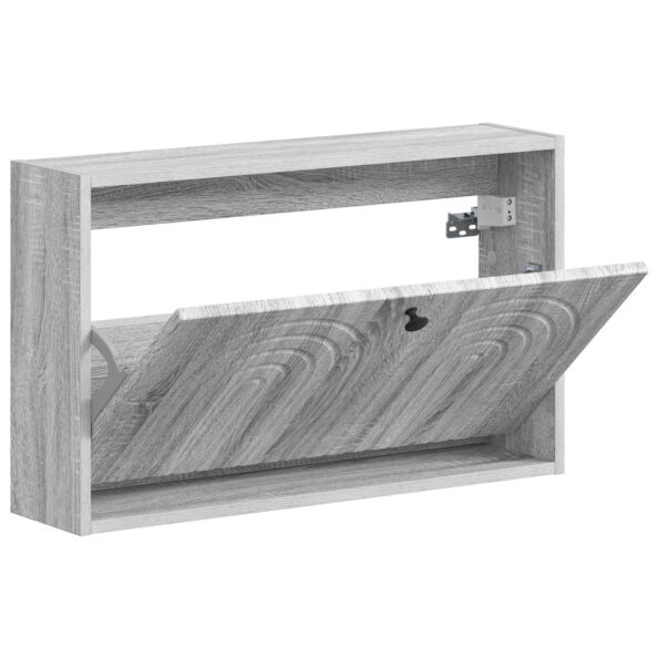 vidaXL Nástenný botník ALKMAAR 71 x 17 x 43 cm Kompozitné drevo – Obrázok 2