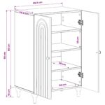 vidaXL Skriňa na topánky ALKMAAR 59,5 x 39,5 x 90 cm Kompozitné drevo – Obrázok 8