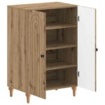 vidaXL Skriňa na topánky ALKMAAR 59,5 x 39,5 x 90 cm Kompozitné drevo – Obrázok 2