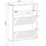 vidaXL Skriňa na topánky ALKMAAR 78 x 24 x 103 cm Kompozitné drevo – Obrázok 8