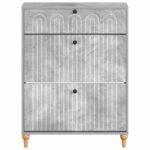 vidaXL Skriňa na topánky ALKMAAR 78 x 24 x 103 cm Kompozitné drevo – Obrázok 3