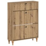 vidaXL Skriňa na topánky ALKMAAR 78 x 24 x 103 cm Kompozitné drevo