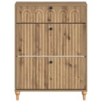 vidaXL Skriňa na topánky ALKMAAR 78 x 24 x 103 cm Kompozitné drevo – Obrázok 3