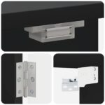 vidaXL Skriňa na terč ALKMAAR Čierna 52,5 x 10,5 x 53,5 cm – Obrázok 6