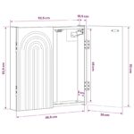 vidaXL Skriňa na terč ALKMAAR Betónovo sivá 52,5 x 10,5 x 53,5 cm – Obrázok 8