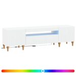 vidaXL LED TV kabinet Biela Kompozitné drevo – Obrázok 2