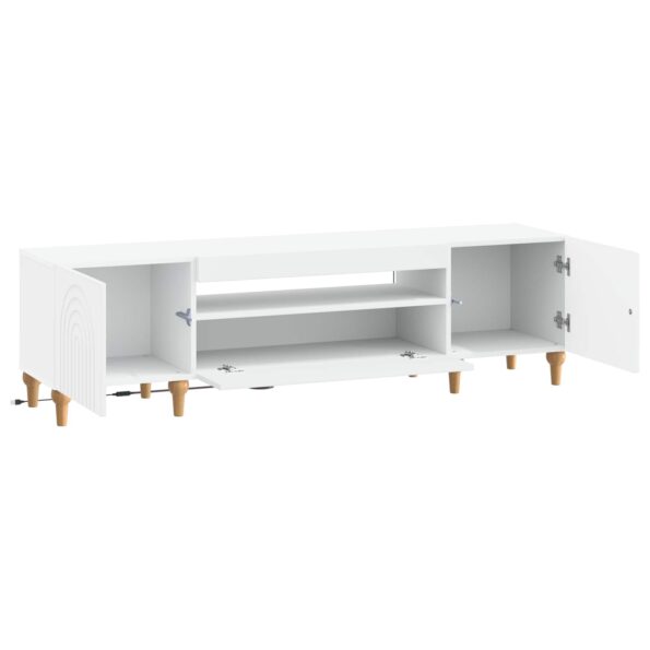 vidaXL LED TV kabinet Biela Kompozitné drevo – Obrázok 3