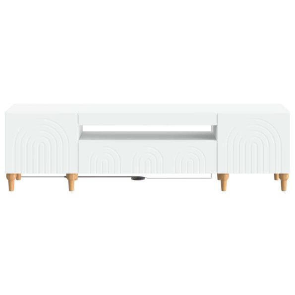 vidaXL LED TV kabinet Biela Kompozitné drevo – Obrázok 4
