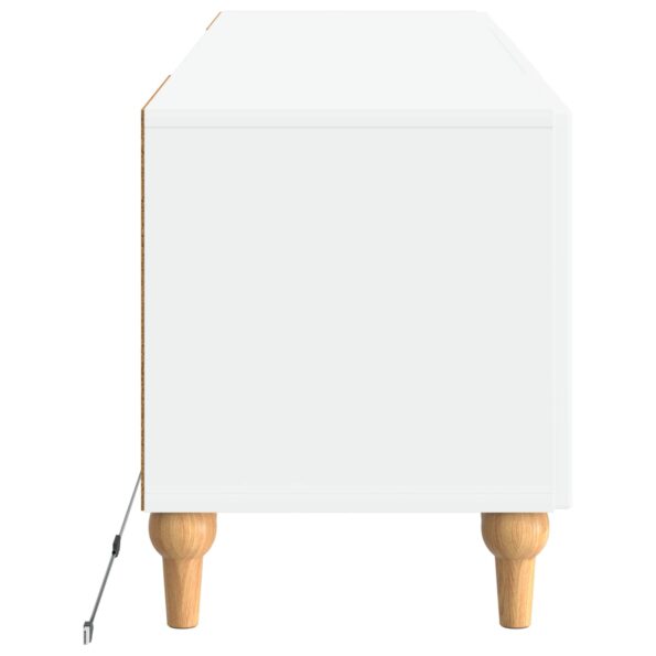 vidaXL LED TV kabinet Biela Kompozitné drevo – Obrázok 5
