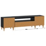 vidaXL LED TV kabinet Čierna Kompozitné drevo – Obrázok 6