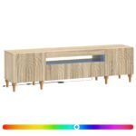 vidaXL LED TV kabinet Dub sonoma Kompozitné drevo – Obrázok 2