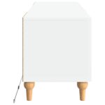 vidaXL LED TV kabinet Biela s vysokým leskom Kompozitné drevo – Obrázok 5