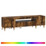 vidaXL LED TV kabinet Dymový dub Kompozitné drevo – Obrázok 2