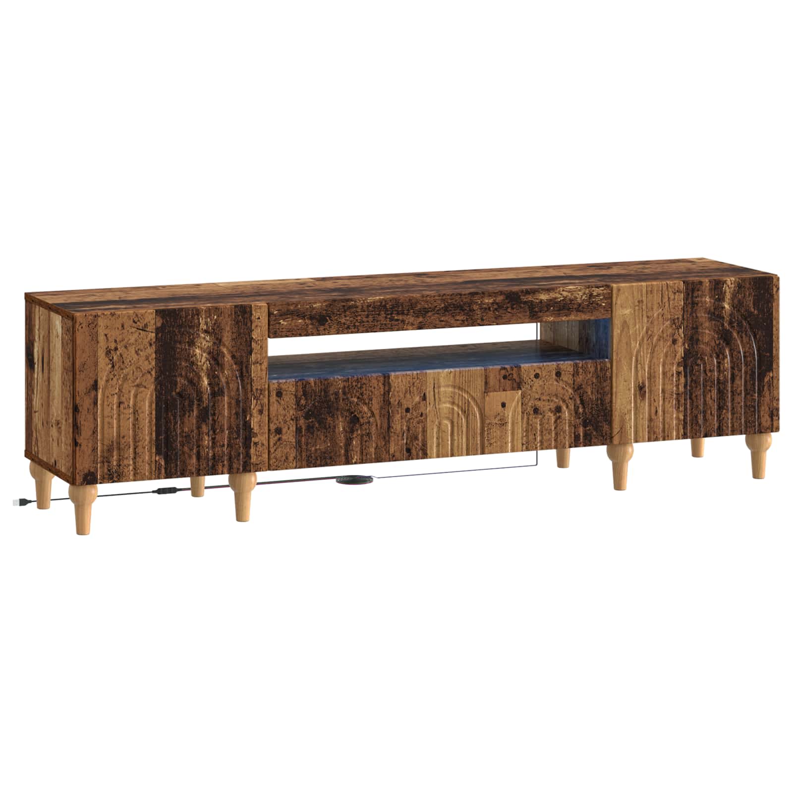 896253_1.jpg vidaXL LED TV kabinet Staré drevo Kompozitné drevo – Obrázok 1