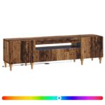 vidaXL LED TV kabinet Staré drevo Kompozitné drevo – Obrázok 2