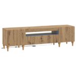 vidaXL LED TV kabinet Dub artisan Kompozitné drevo