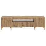 vidaXL LED TV kabinet Dub artisan Kompozitné drevo – Obrázok 4