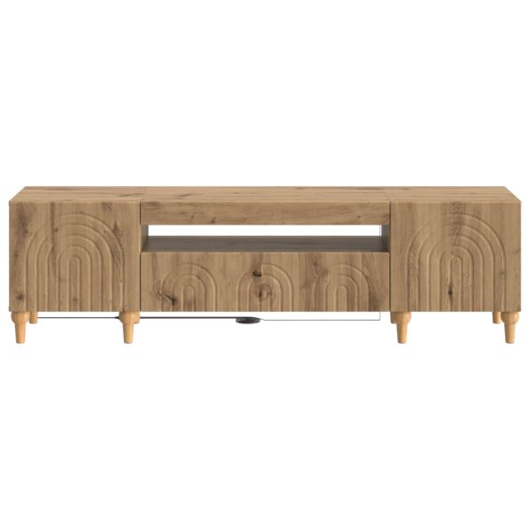 vidaXL LED TV kabinet Dub artisan Kompozitné drevo – Obrázok 4