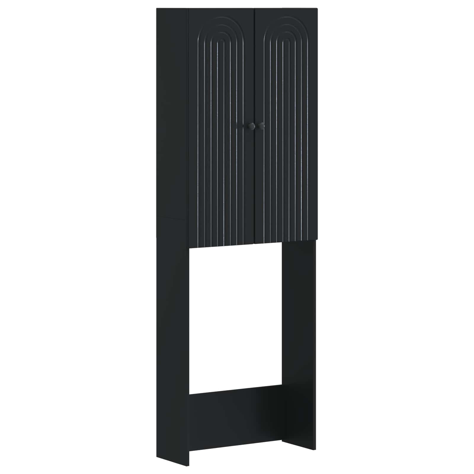 896256_1.jpg vidaXL Toaletná skriňa ALKMAAR Čierna 66 x 25,5 x 190 cm – Obrázok 1