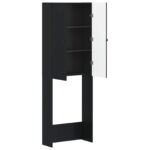 vidaXL Toaletná skriňa ALKMAAR Čierna 66 x 25,5 x 190 cm – Obrázok 2