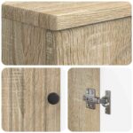 vidaXL Toaletná skriňa ALKMAAR Dub sonoma 66 x 25,5 x 190 cm – Obrázok 6