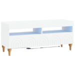 vidaXL LED TV kabinet Biela Kompozitné drevo