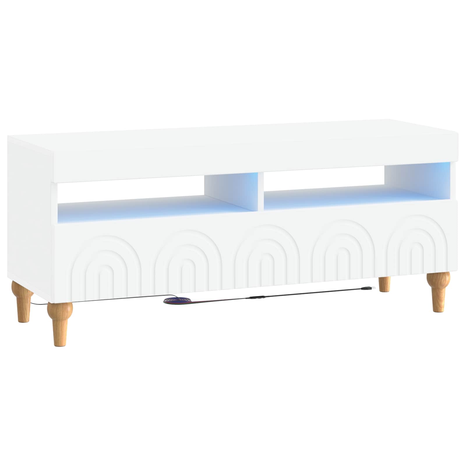896325_1.jpg vidaXL LED TV kabinet Biela Kompozitné drevo – Obrázok 1