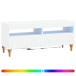 vidaXL LED TV kabinet Biela Kompozitné drevo – Obrázok 2