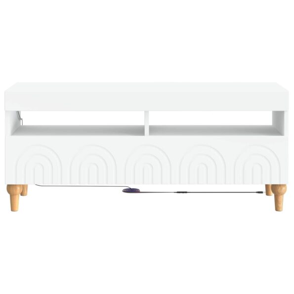 vidaXL LED TV kabinet Biela Kompozitné drevo – Obrázok 4