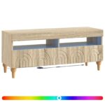 vidaXL LED TV kabinet Dub sonoma Kompozitné drevo – Obrázok 2