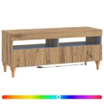vidaXL LED TV kabinet Dub artisan Kompozitné drevo – Obrázok 2