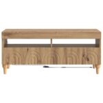 vidaXL LED TV kabinet Dub artisan Kompozitné drevo – Obrázok 4
