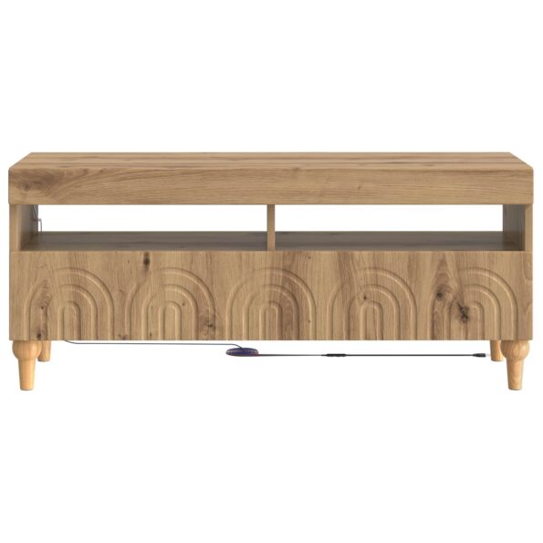 vidaXL LED TV kabinet Dub artisan Kompozitné drevo – Obrázok 4