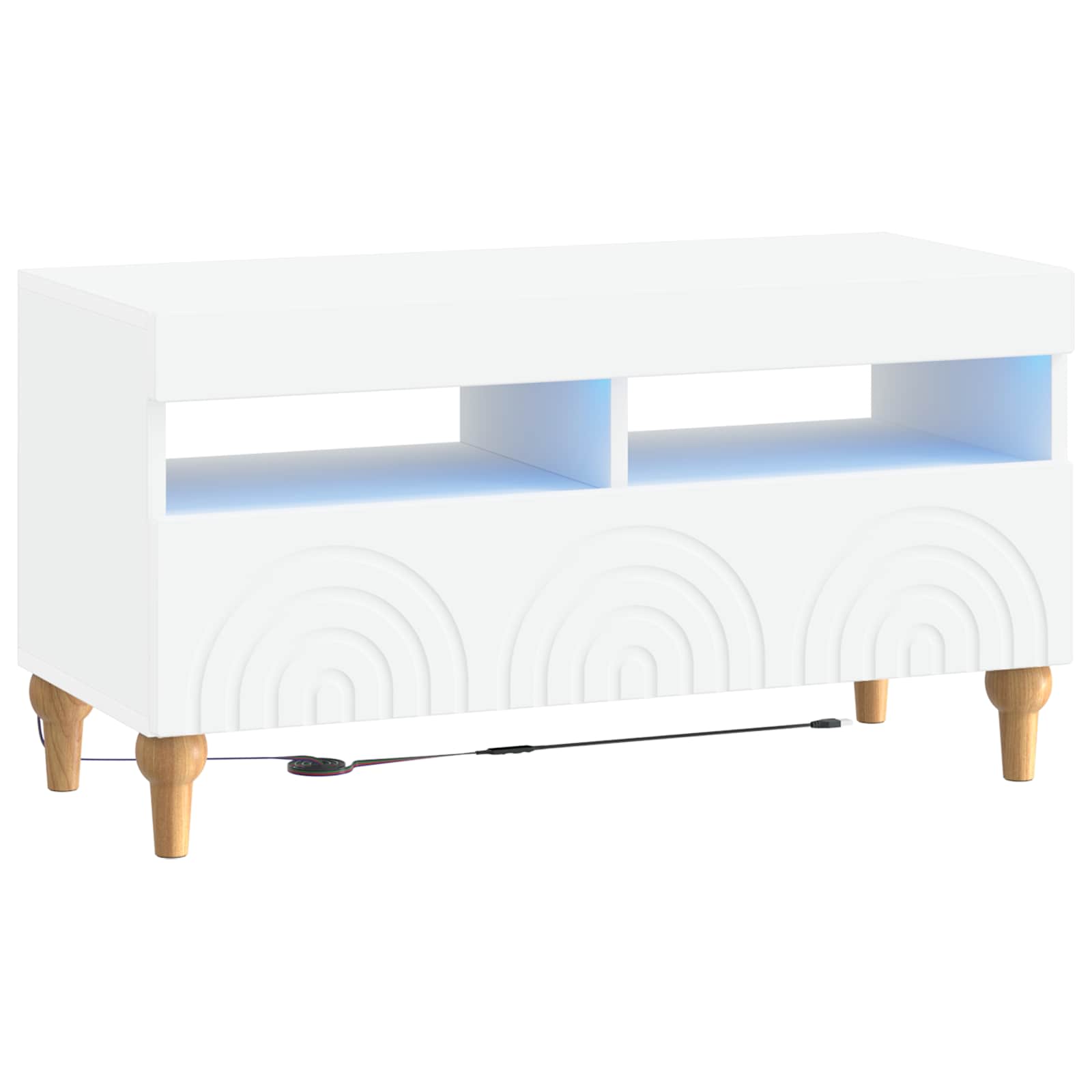 896335_1.jpg vidaXL LED TV kabinet Biela Kompozitné drevo – Obrázok 1