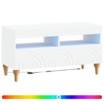 vidaXL LED TV kabinet Biela Kompozitné drevo – Obrázok 2