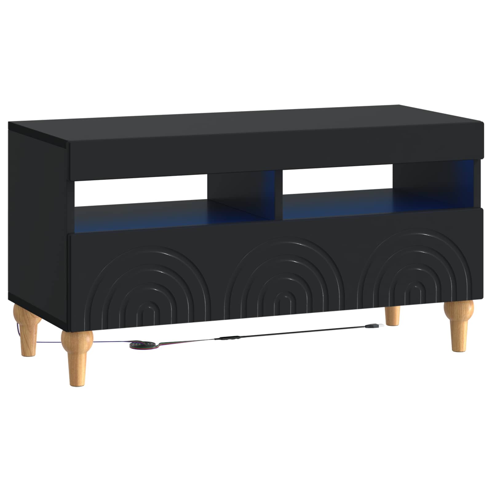 896336_1.jpg vidaXL LED TV kabinet Čierna Kompozitné drevo – Obrázok 1