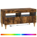 vidaXL LED TV kabinet Dymový dub Kompozitné drevo – Obrázok 2