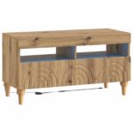 vidaXL LED TV kabinet Dub artisan Kompozitné drevo