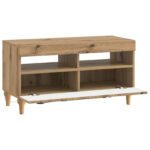 vidaXL LED TV kabinet Dub artisan Kompozitné drevo – Obrázok 3