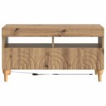 vidaXL LED TV kabinet Dub artisan Kompozitné drevo – Obrázok 4