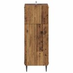 vidaXL Kúpeľňová úložná skriňa ZWOLLE Staré drevo 30 x 31 x 79,5 cm – Obrázok 3