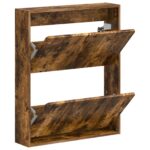 vidaXL Nástenný botník ZWOLLE 71 x 17 x 86 cm Kompozitné drevo – Obrázok 2