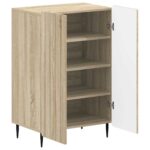 vidaXL Skriňa na topánky ZWOLLE 59,5 x 39,5 x 91,5 cm Kompozitné drevo – Obrázok 2