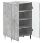 vidaXL Skriňa na topánky ZWOLLE 59,5 x 39,5 x 91,5 cm Kompozitné drevo – Obrázok 2