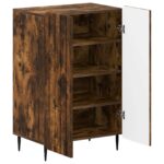 vidaXL Skriňa na topánky ZWOLLE 59,5 x 39,5 x 91,5 cm Kompozitné drevo – Obrázok 2
