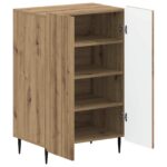 vidaXL Skriňa na topánky ZWOLLE 59,5 x 39,5 x 91,5 cm Kompozitné drevo – Obrázok 2