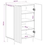 vidaXL Skriňa na topánky ZWOLLE 59,5 x 39,5 x 91,5 cm Kompozitné drevo – Obrázok 9